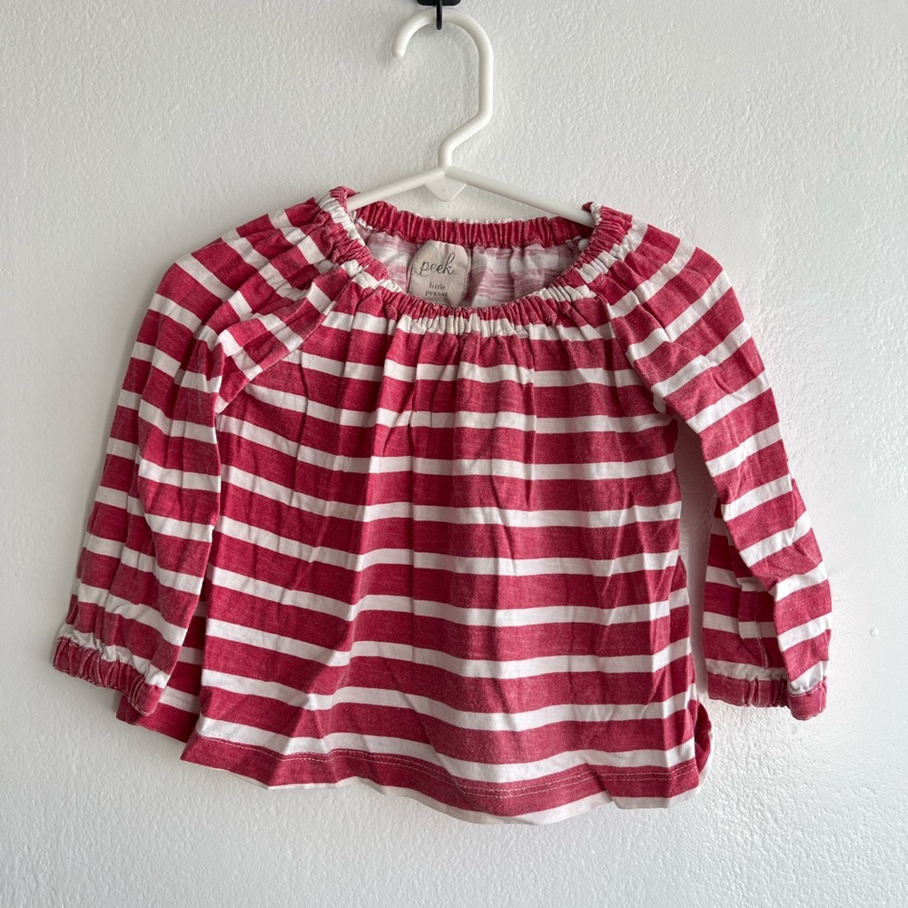 Peek brand striped toddler long sleeve shirt. 12-18m.